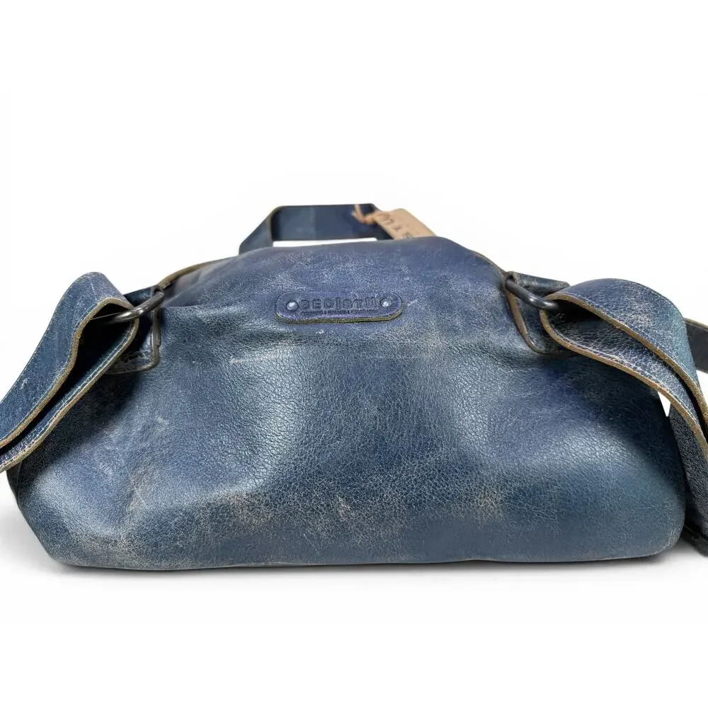 Bed Stu Howie Leather Backpack Cobalt Lux Laptop Travel Bag Handmade Distressed